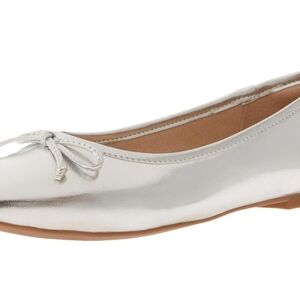 Silver ballet flat shoes by The Drop (Pepper silver) Sz 8 *new*